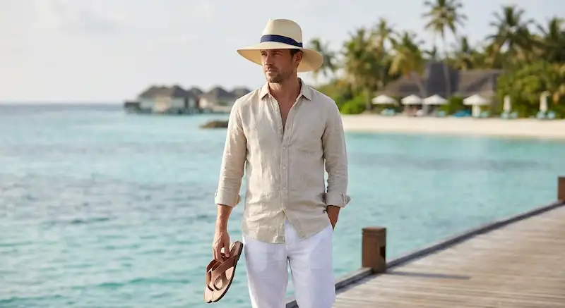 استایل ریزورت لینن Resort Linen با کلاه لبه دار
