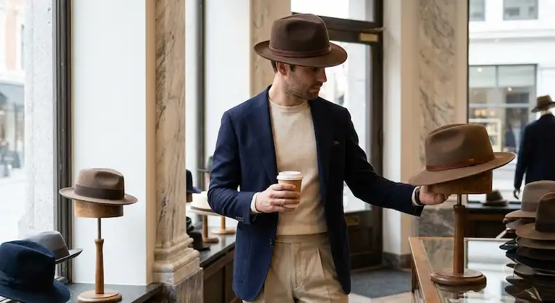 استایل نئوکلاسیک Neoclassic Casual با کلاه لبه دار