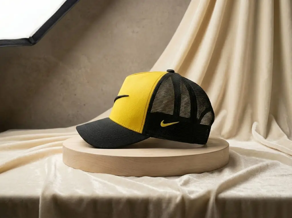 کلاه گورین پشت توری برند Nike مدل p1005 از بغل