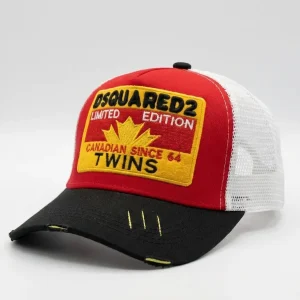 کلاه گورین پشت توری رنگ قرمز DSQUARED2 TWINS (مدل g3504)