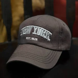 کلاه کتان NewYork خاکستری (مدل 3008)