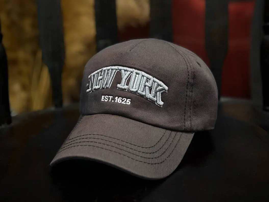 کلاه کتان NewYork خاکستری (مدل 3008)