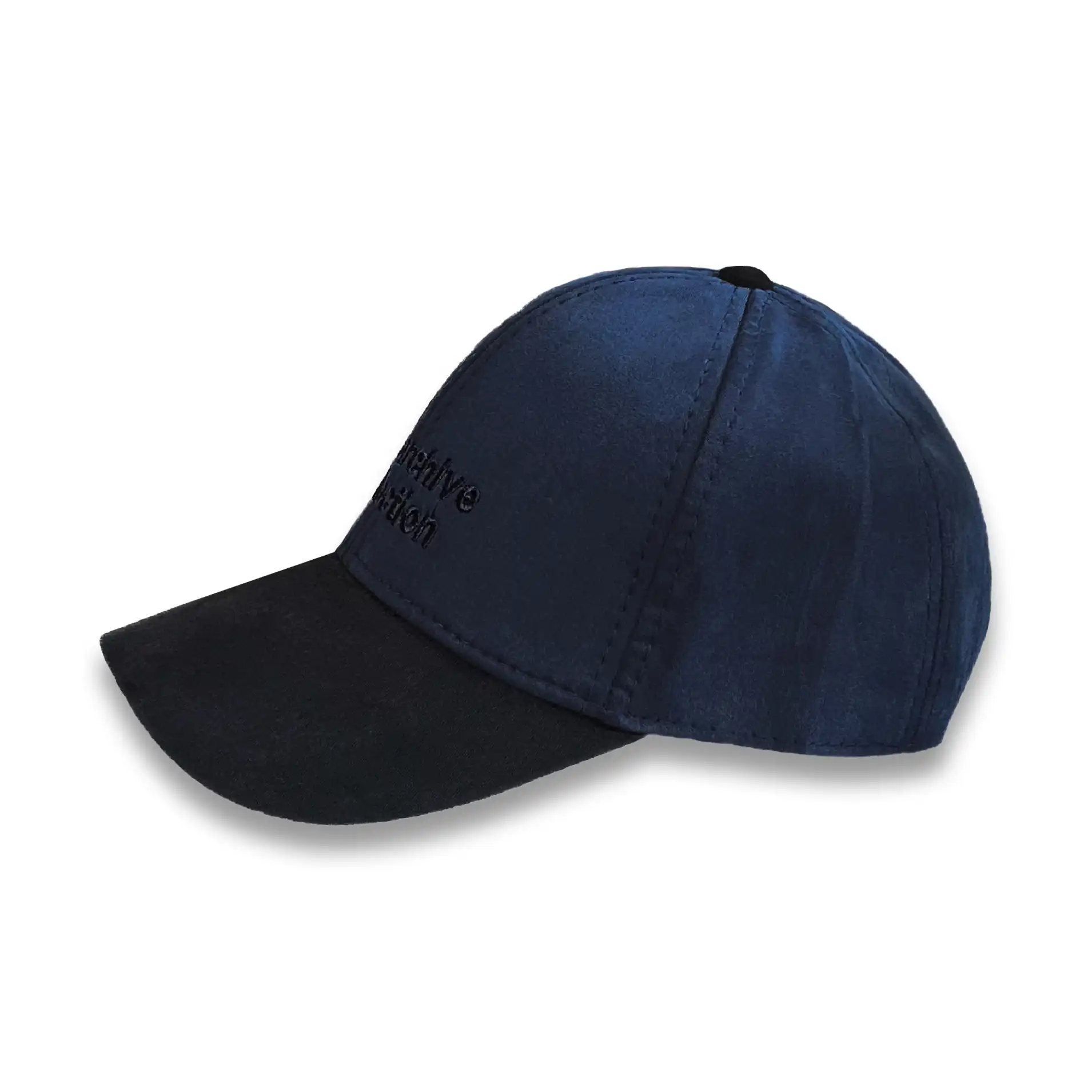 کلاه کپ کتان آبی مشکی (مدل mo1006) از بغل کلاه کپ کتان آبی مشکی (مدل mo1006) از بغل