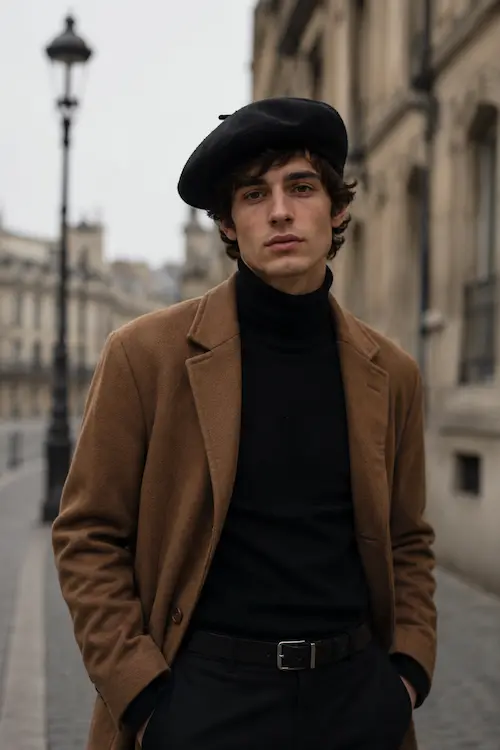 کلاه برت (Beret) برای صورت کشیده مردانه